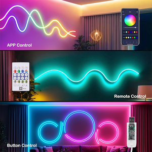 แถบไฟ LED สีฝันไฟนีออน5V rgbic 33 LEDs/M IP67สีริบบิ้น LED กันน้ำควบคุมผ่านแอปบลูทูธ - Product Image 4