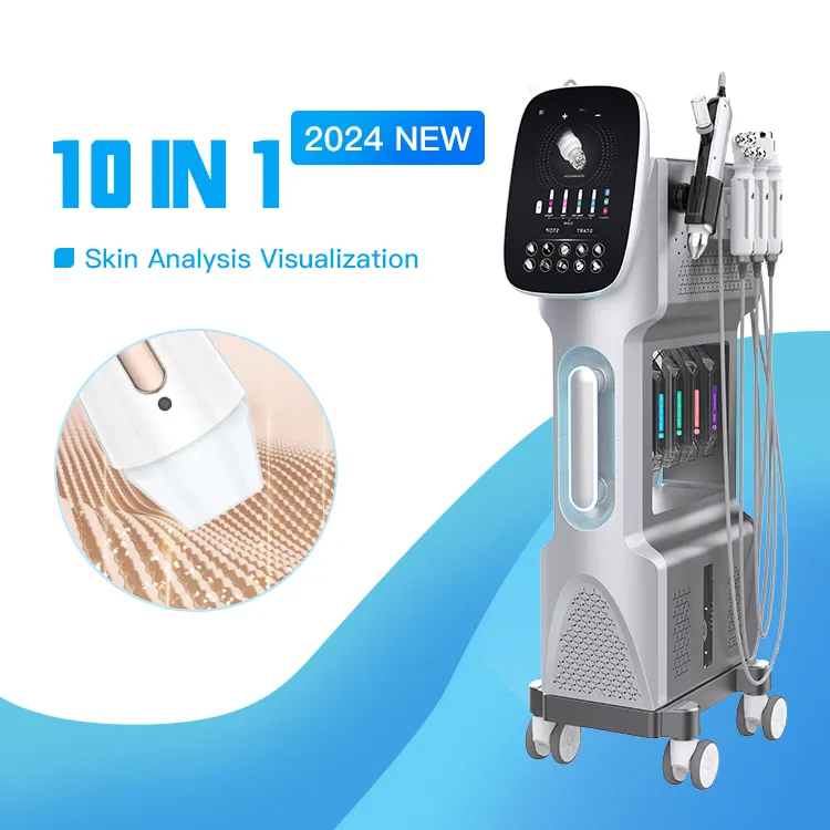 NewFace 2023 miglior prezzo Hydra Machine 9 In 1 H2o2 ossigenation Glow Skin Care Aqua Peel microdermoabrasione Beauty Facial Equipment