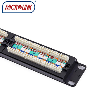 Panel de parche de red CAT6 UTP RJ45, Panel Modular cargado de 24/ 48 puertos, 19 pulgadas, con Krone y 110 dual IDC
