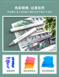 Đôi tip vẽ nghệ thuật đánh dấu thiết lập 12 40 80 100 160 200 màu sắc rượu dựa trên vĩnh viễn phác thảo Bút Đánh Dấu với đầu kép phác thảo - Product Image 6