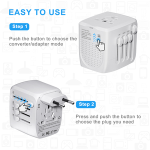 Adaptador de viaje Universal de 100-250V, enchufe eléctrico con 2 salidas USB, enchufe de extensión de cargador de corriente nominal 8A - Product Image 5