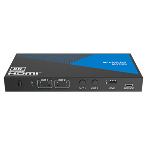 Conmutador de matriz 8K 2x2 HDMI 2,1 conmutador de matriz 8K @ 60Hz 4:2:0 IR HDR HDMI 2,1 matriz de vídeo - Product Image 5