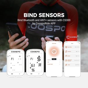 COOSPO CS300 Wireless Cycling GPS Bike Computer 2,6 Pantalla LCD Bluetooth5.0 ANT + Velocímetro/Odómetro Pantalla personalizable 40H - Product Image 6