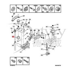 OE 182723 184447 184395 184442 184472 Rear Front &amp; Front Left Engine <strong>Mounts</strong> 3PCS Peugeot Partner 09-03 L4-1.6L MT(brand Datwy02) - Product Image 4