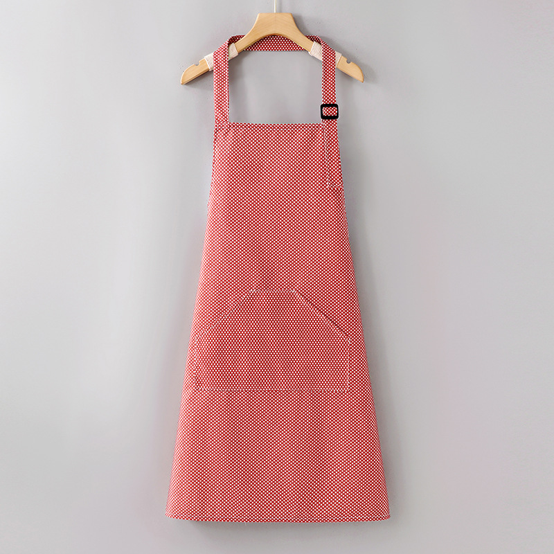 RedLZ647Halter de lunares en algodón slub