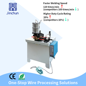 JC nuova 80KVA Multi-punto di saldatura di testa 2D filo di piegatura di testa di saldatura a mano per la realizzazione di griglie per ventole in filo di acciaio - Product Image 4