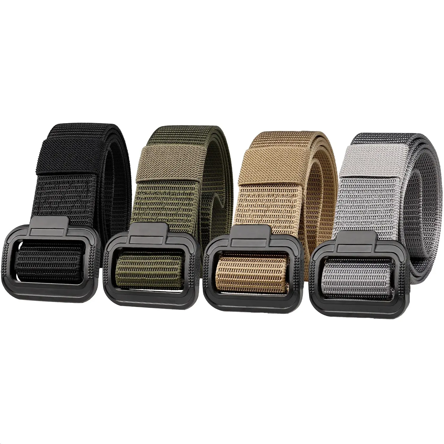 Customized Men's Nylon Fabric belt Plastic Buckle Outdoor Tactical Belt Hunting Hiking Sports belt