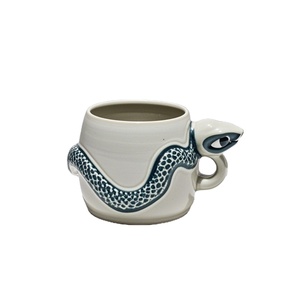 แก้วงูหางกระดิ่งทำด้วยมือถ้วยกาแฟเซรามิกรูป3D ดีไซน์รูปงูเหมือนจริงตามสั่ง - Product Image 2