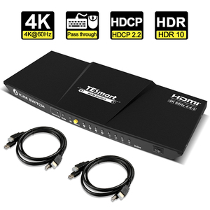 TESmart OEM ODM <strong>Input</strong> <strong>4</strong> <strong>Output</strong> <strong>1</strong> HDMI <strong>KVM</strong> <strong>Switch</strong> Pass Through Scan 4K 60Hz <strong>KVM</strong> <strong>Switch</strong>
