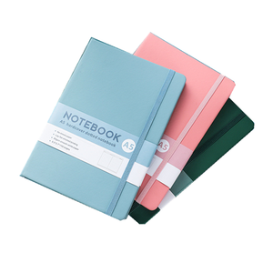 Cuaderno de clase 2025, Bloc de notas de escritura barato con páginas forradas elásticas, diario de tapa dura de cuero PU colorido, tamaño A5 - Product Image 1