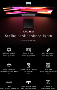 Mini Host Dual LAN HD DP AMD R5-4500U/5600U USB3.0 WiFi WIN10 LINUX PC <strong>Computer</strong> With Fan - Product Image 6