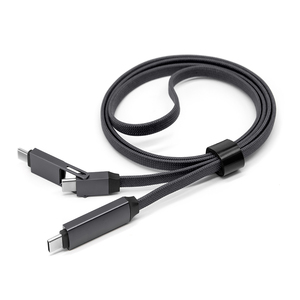 工厂直接供应PD 60w C型USB C电缆，3A快速充电电缆，3合1织物编织C型充电电缆 - Product Image 2