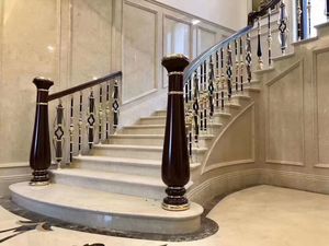 עיצוב מודרני מעקה דק מתכת מקורה למרפסת ומדרגות גבוהה יישום מלון איכותי התקנה קלה - Product Image 3