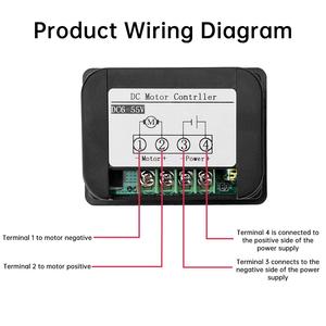 PWM DC Gebürsteter Motor drehzahl regler DC6-55V 20A Echtzeit-Spannungsstrom-Digital anzeige mit drahtloser Fernbedienung - Product Image 3