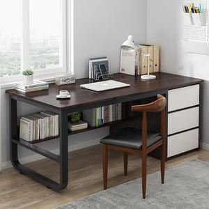 Venta al por mayor simple Escritura de madera estudio barato pequeño espacio soporte almacenamiento moderno hogar Oficina ordenador mesa escritorio con cajón - Product Image 6