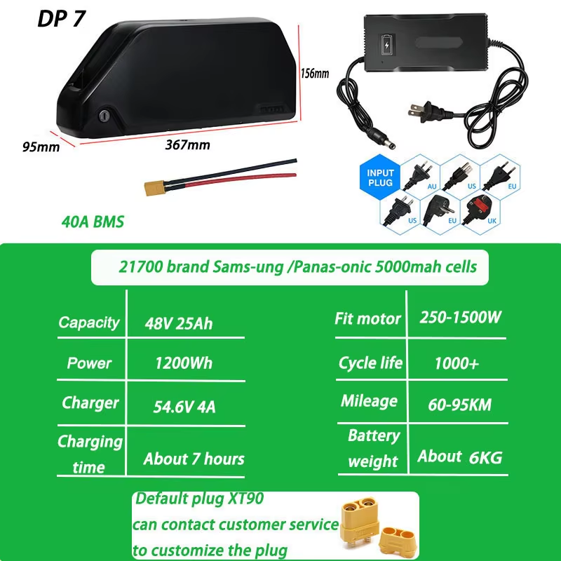 48V 25AH 40A BMS XT90 for 250-1500w