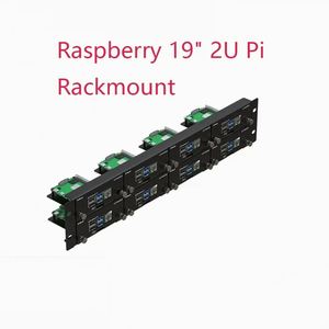 19 "2U Raspberry Pi Rack Mount, Kit in metallo a doppio livello per montaggio su Rack che supporta 8 Raspberry Pi 4B, schede 3B/3B e altro ancora - Product Image 2