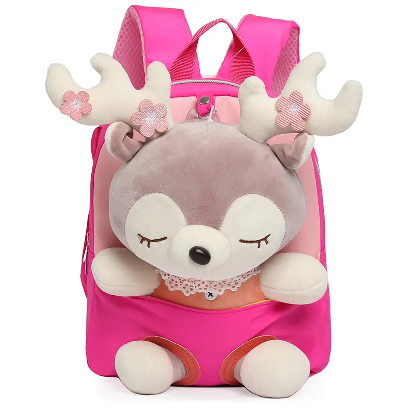 कम moq उच्च गुणवत्ता वाले थोक बच्चों बैकपैक पैक बैकपैक कस्टम डिजाइन प्यारा पशु प्लश गुड़िया स्कूल बैग