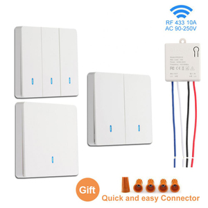 433Mhz Smart LED interruttore a pulsante universale telecomando Wireless per AC90 ~ 250V 10A 1CH relè Max <span class=keywords><strong>220V</strong></span> per illuminazione domestica