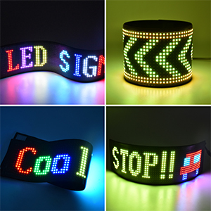 Pantalla LED Flexible Bluetooth Control de aplicación inteligente Desplazamiento Patrón de texto Animación RGB Panel de matriz LED Pantalla Led Flexible - Product Image 2