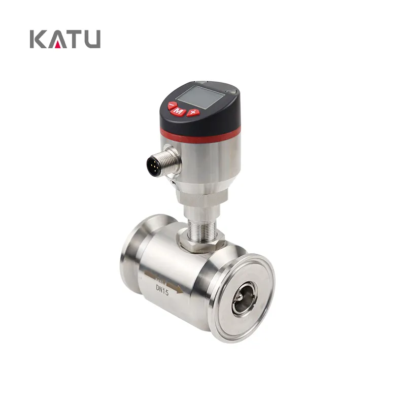 KATU im Verkauf hochwertiger FM120 Turbinen-Durchflussmesser mit bunter Kristallanzeige