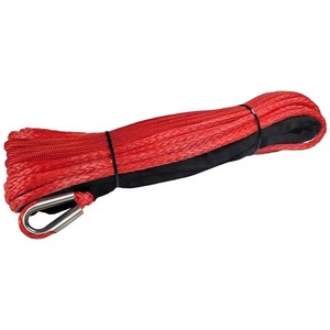Cable de cuerda de cabrestante con funda, cuerda de remolque sintética gris, cuerda de mantenimiento de lavado de coches para ATV UTV todoterreno - Product Image 2
