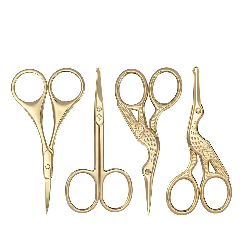 Eliter Amazon Hot Sell Wholesale Stainless Steel Gold Professional Scissors Nail Scissors Classical Cuticle Scissors