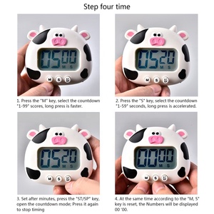 Timer da cucina con schermo grande con schermo digitale e orologio da cucina per lo studio con Timer manuale - Product Image 5