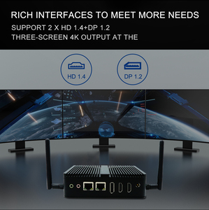 EGLOBAL New Fanless Mini Pc With 12th Gen N100 DP 2 HD 4K Display <strong>Desktops</strong> <strong>Computer</strong> WIN10 LINUX RS232 PC Industrial - Product Image 4