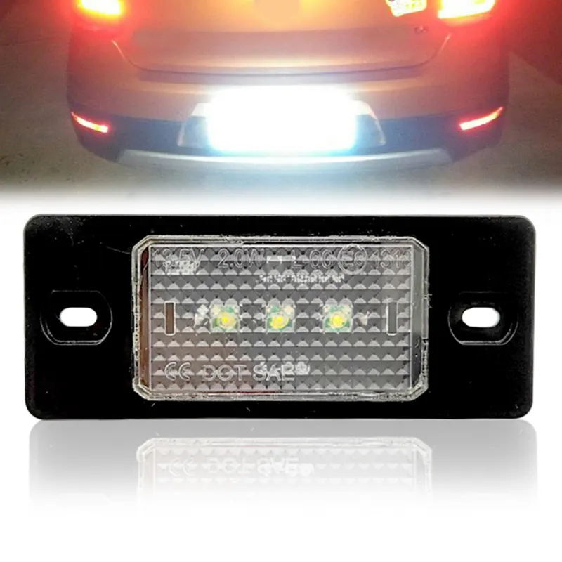 2PCS 7000K Car Canbus Error Free LED License Light 12V Pour VW Golf 4 5 Variant Passat Tiguan Pour Cayenne Led Number lamp