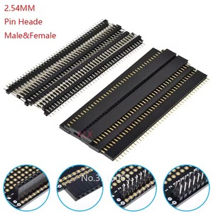 2.54mm 40 Pin 1x40 2x40 fila singola/doppia femmina maschio 2.54 Pin connettore PCB JST ad angolo retto per Arduino