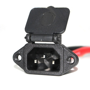 3 Pin erkek Panel montaj C13 fiş soket adaptörü 250V DC/AC 10A güç terminali ile bahar kapak 10AWG tel - Product Image 1