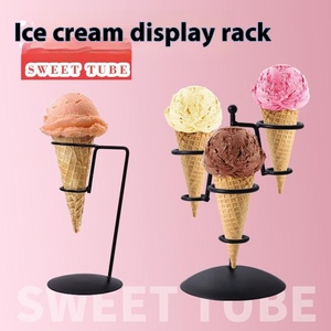 Sắt Nghệ Thuật Kim Loại Ice Cream Cone Hiển Thị Giá Ngọt Ngào Cone & Pháp Khoai Tây Chiên Giỏ Chủ Cho Khách Sạn Món Tráng Miệng & Hành Tây Vòng Giá Sử Dụng - Product Image 3