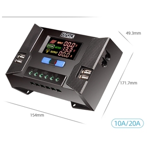 Controlador de Panel Solar de 50V CC, regulador doble, USB Dual, pantalla colorida HD, 20A, 30A, 40A, 12V, 24V, PWM, controlador de carga Solar PV - Product Image 5
