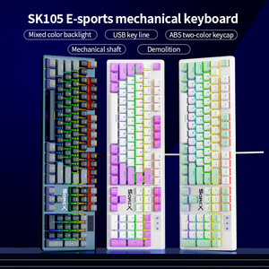 104-Key 100% Mechanical Full-Size USB <strong>Numeric</strong> Laser RGB LED Backlight <strong>Keyboard</strong> New Product <strong>with</strong> English Language Support - Product Image 3
