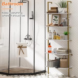 מודרני 5 שכבות סולם גבוה ספר ברזל פתוח עם קיר הר עומד מדף ספרים רהיטי סלון - Product Image 4