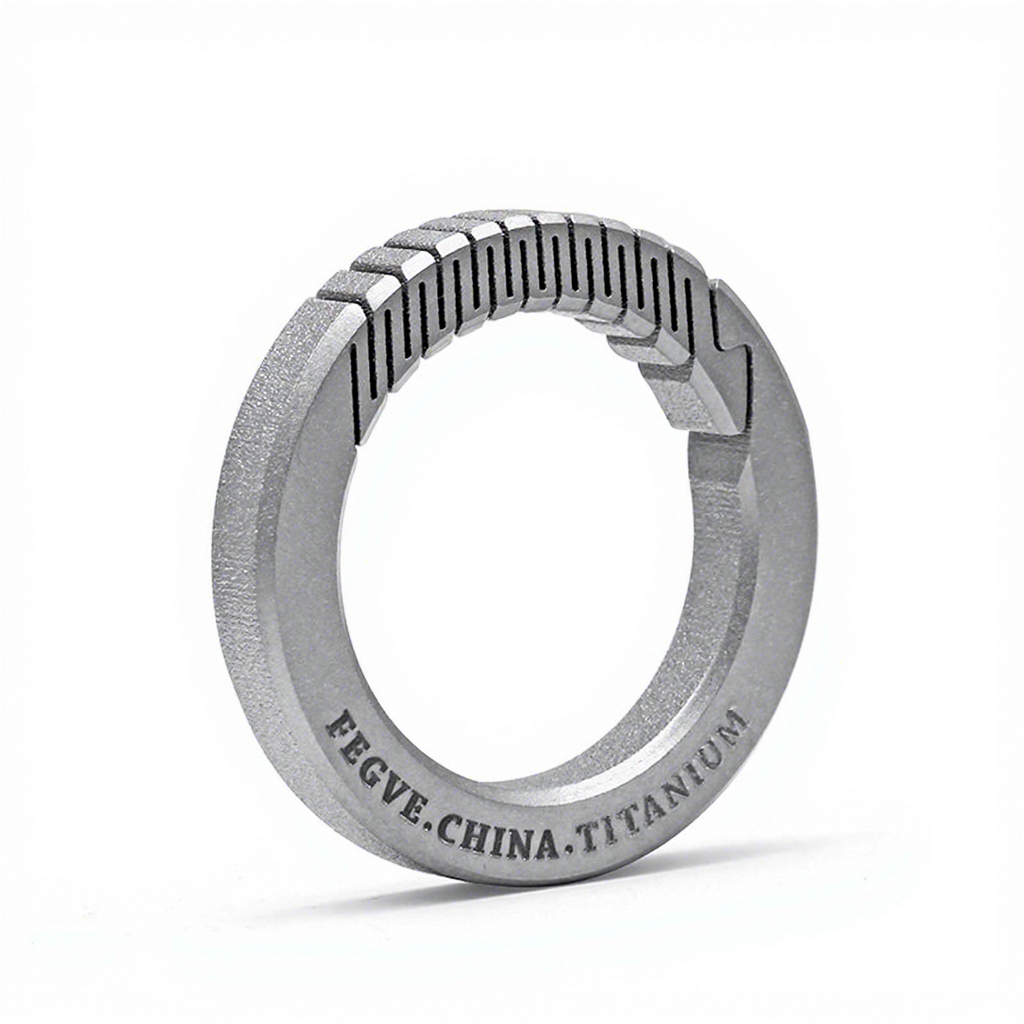 Ti038 titanium edge chamfer-matte finish-large size-35mm
