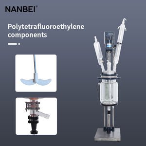 Navire de traitement de <span class=keywords><strong>biodiesel</strong></span> de laboratoire de mélangeur de réacteur en verre revêtu avec agitation - Product Image 2