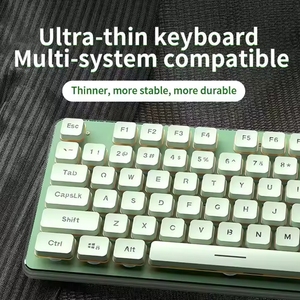 Venta al por mayor de fábrica LANGTU LT600 Bluetooth retroiluminado Panel de metal completo membrana luz monocromática teclado inalámbrico juego de ratón - Product Image 6