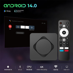 S98 TV <span class=keywords><strong>Box</strong></span> pintar RK3518 <span class=keywords><strong>Android</strong></span> 14, kotak TV pintar Rockchip RAM 2GB WiFi6 4K OTT dengan Remote suara BT - Product Image 3