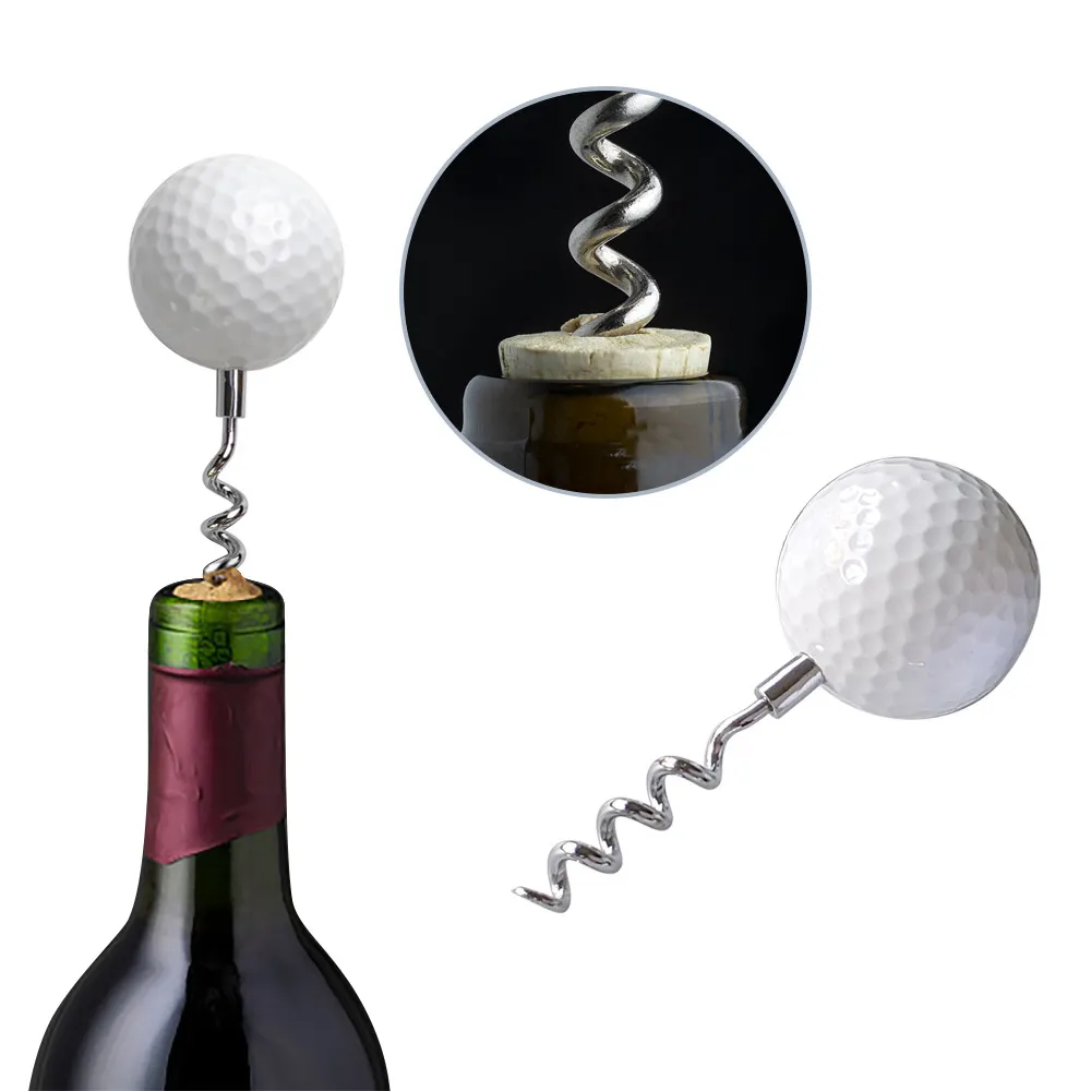 DT-golfset-S pelota de golf abridor de botellas de champán juego de tapón de vino tinto de golf logotipo personalizado y nombres juego de regalo de publicidad de golf
