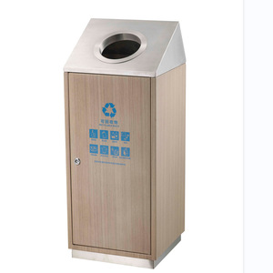 Cubo de basura de acero de fábrica, contenedores de reciclaje, caja de clasificación, cubos de basura decorados, cubo de basura de Metal para exteriores para lugares públicos - Product Image 4