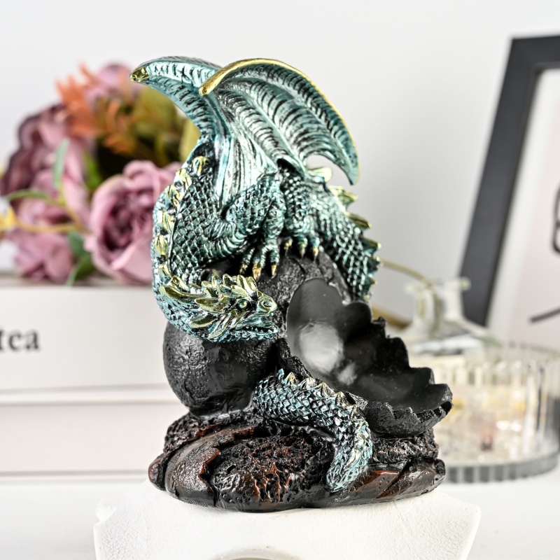 ที่วางมังกรเรซิ่นสีเขียว