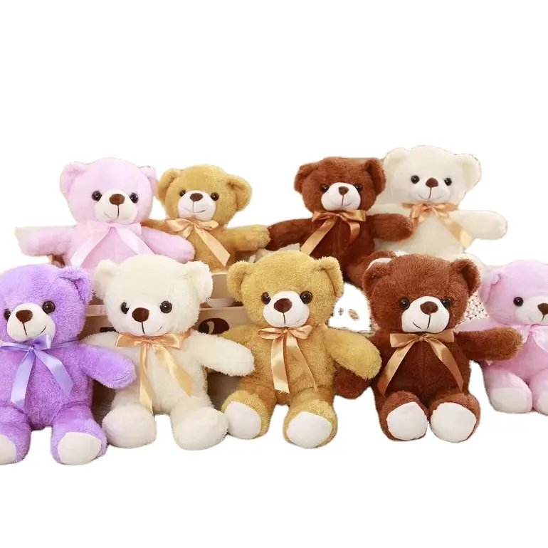 Precio de fábrica barato oso de peluche juguetes de peluche suave almohada peluche Kawaii muñeca de peluche de juguete con suéter para el regalo de la niña del niño 30/35 CM
