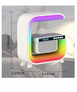 <strong>2025</strong> New G BT <strong>Speaker</strong> G3 Desktop <strong>Multi</strong>-<strong>Function</strong> Wireless Charging USB <strong>Speaker</strong> Colorful Lights for Home Use Alarm Clock <strong>Speaker</strong> - Product Image 5