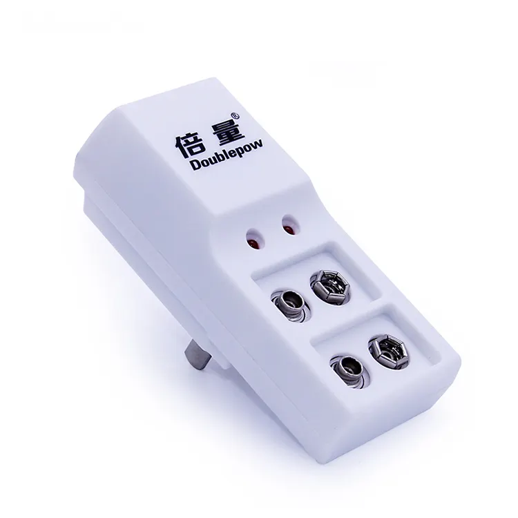 2 baies de batterie 9V NiMH carré Rechargeable, chargeur de batterie 9V pour appareils ménagers et jouets