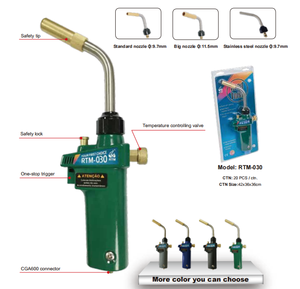 Antorcha manual de gas a precio de fábrica para soldar con mapa o punta giratoria de combustible de propano para uso en refrigeración de Plomería - Product Image 6