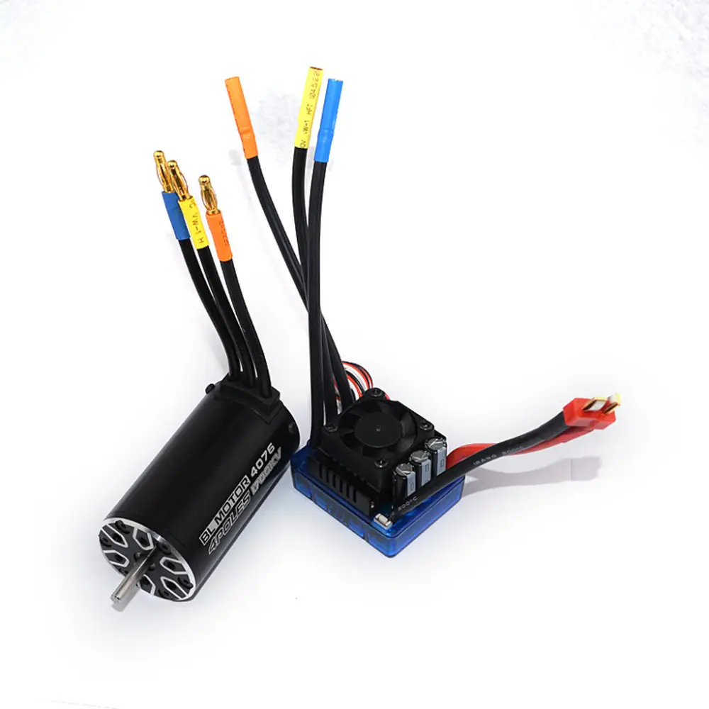 RC 4076 2250KV 2000KV 1700KV 1550KV motore Brushless Sensorless 120A ESC con scheda di programmazione LED Combo Set per camion auto RC 1/8