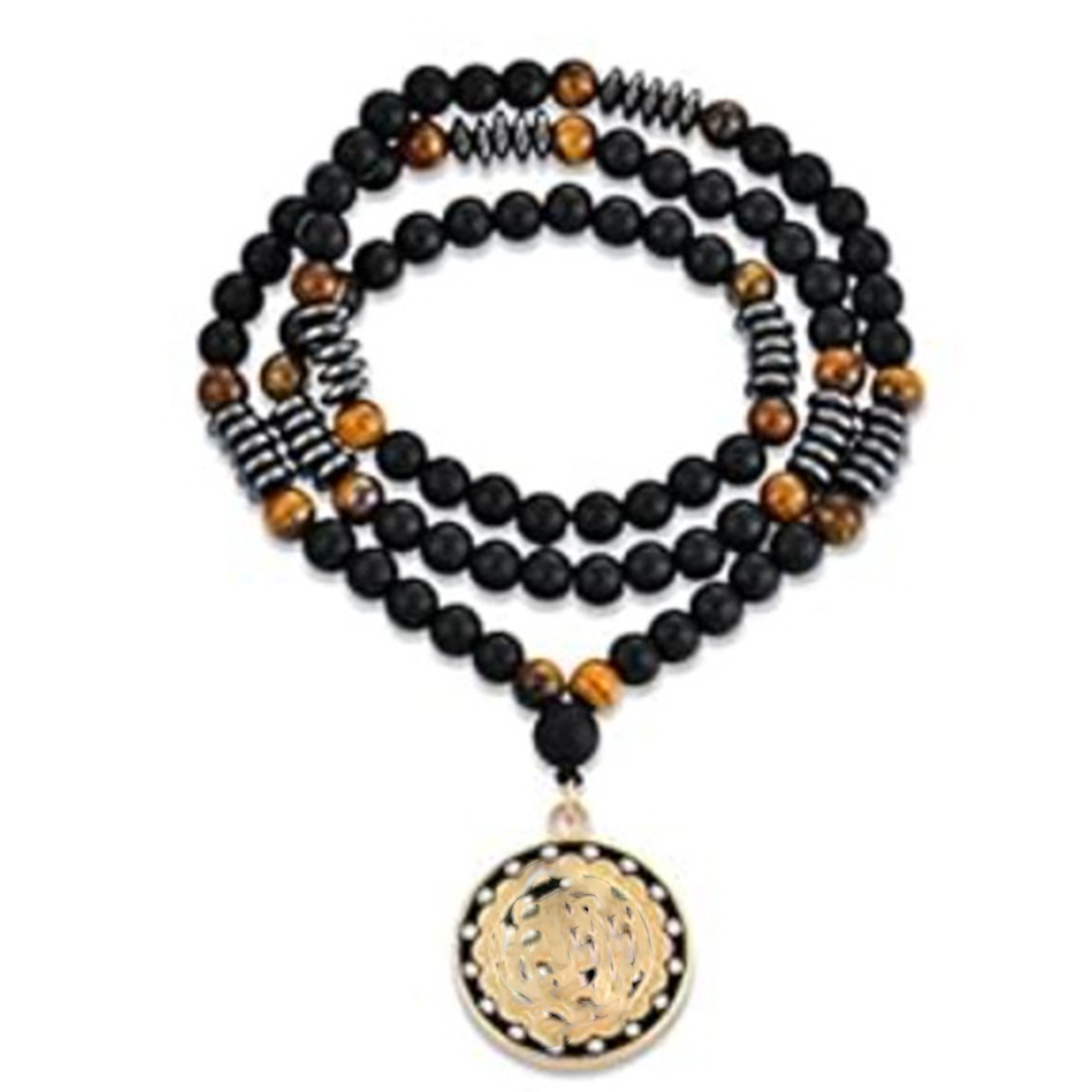 Nouveau pendentif en alliage d'or noir mat