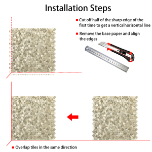 Tốt Nhất Người Bán Xu Hướng Mới Tự Dính 3D Mini Hexagon Vàng Trọng Lực Nhôm Kim Loại Gạch <span class=keywords><strong>Mosaic</strong></span> Cho Nhà Bếp TV Nền - Product Image 2